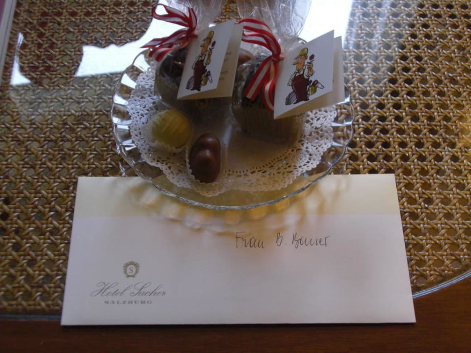 Die Begrüßungsleckereien! Hotel Sacher