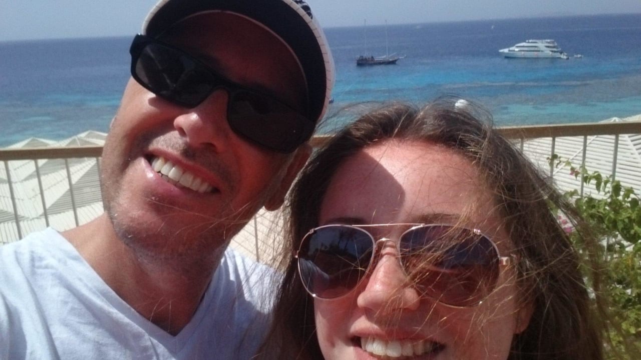 Daddy and daughter Reef Oasis Beach Resort