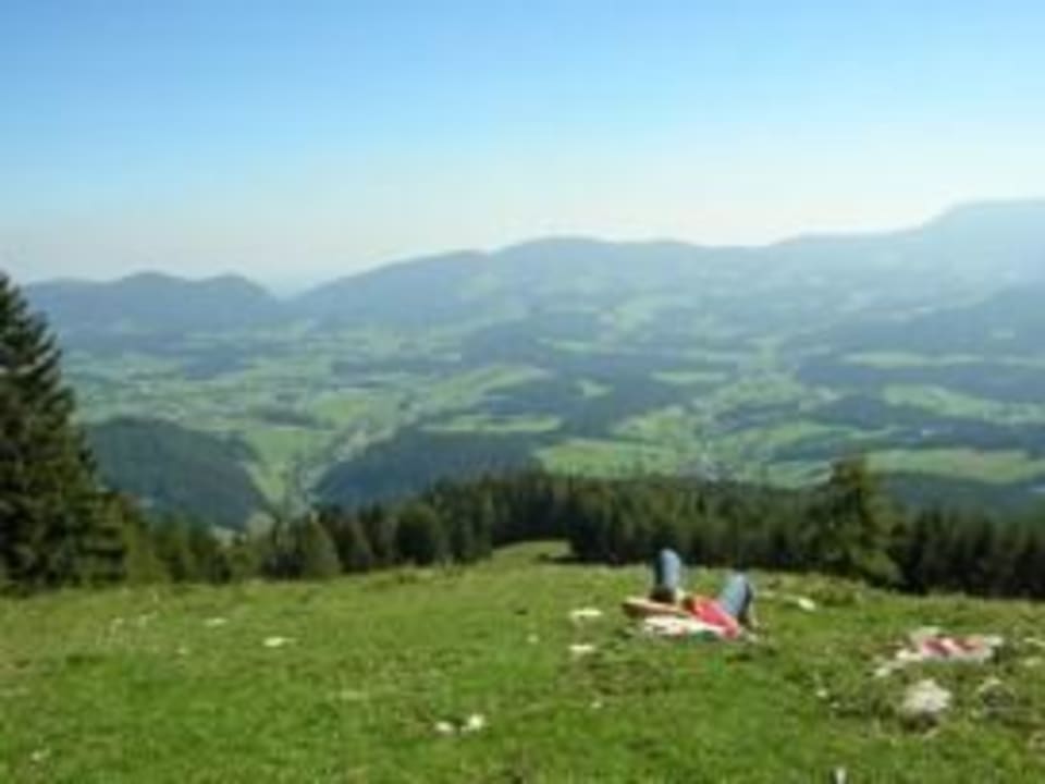 Blick in den Naturpark Almenland Holzmeisterhütte