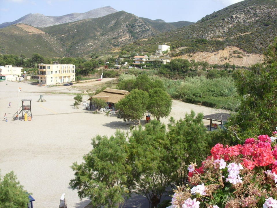 Blick von der Terrasse Fodele Beach & Water Park Holiday Resort