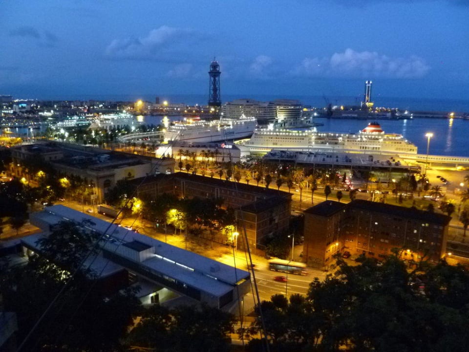 Hafen von Barcelona bei Nacht Hotel Miramar Barcelona