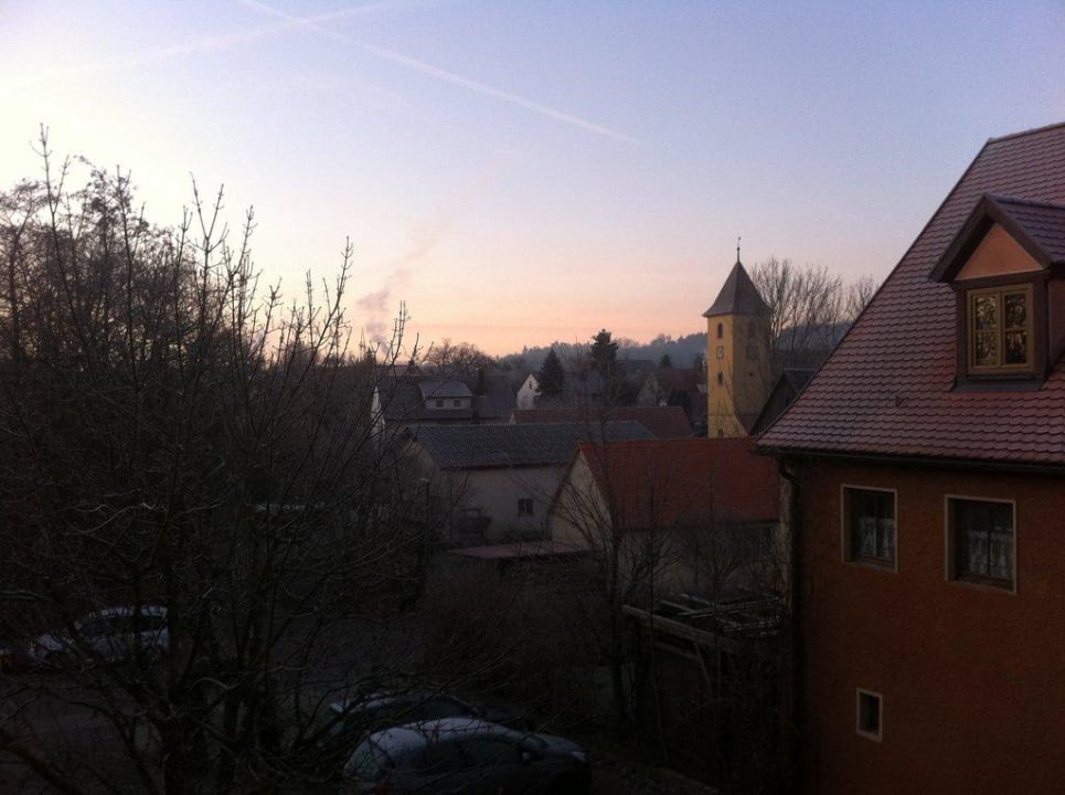 Morgendlicher Blick auf das Dorf Landhaus Lebert