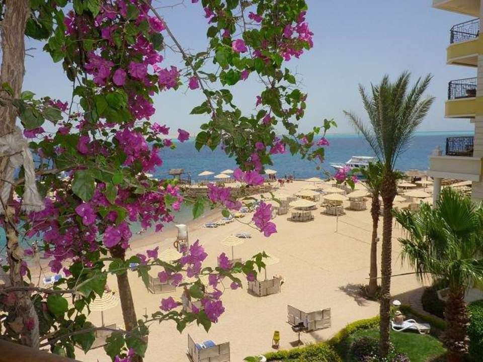 Vom Zimmer Blick zum Strand SUNRISE Holidays Resort (Adults Only)
