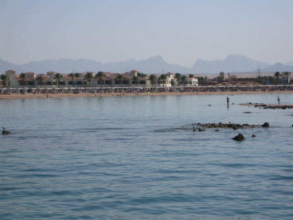Strand vom Steg aus Pickalbatros Dana Beach Resort - Hurghada