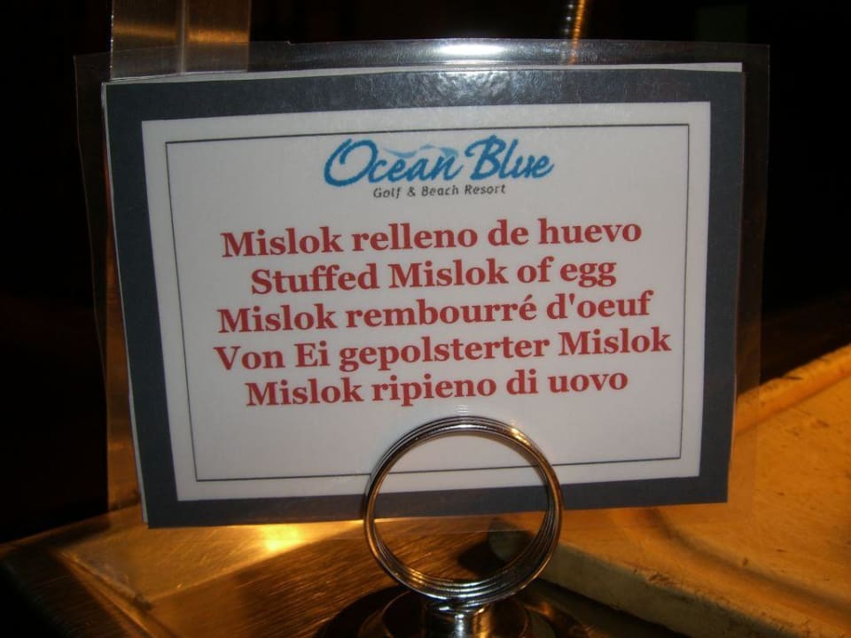 Lustige Übersetzung am Buffet Ocean Blue & Sand