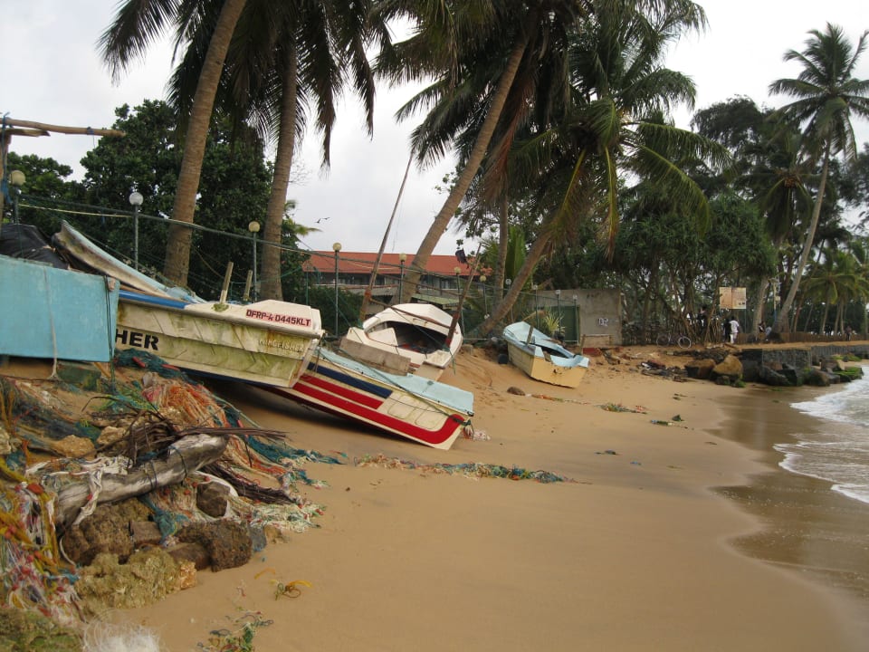 Fischerboote vor dem Hotel Earl’s Reef Beruwala