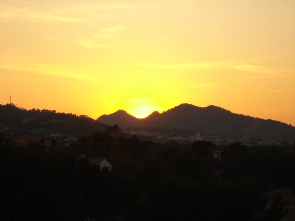 Sonnenuntergang aus Studio Zimmer 4124 Aparthotel Marins Playa
