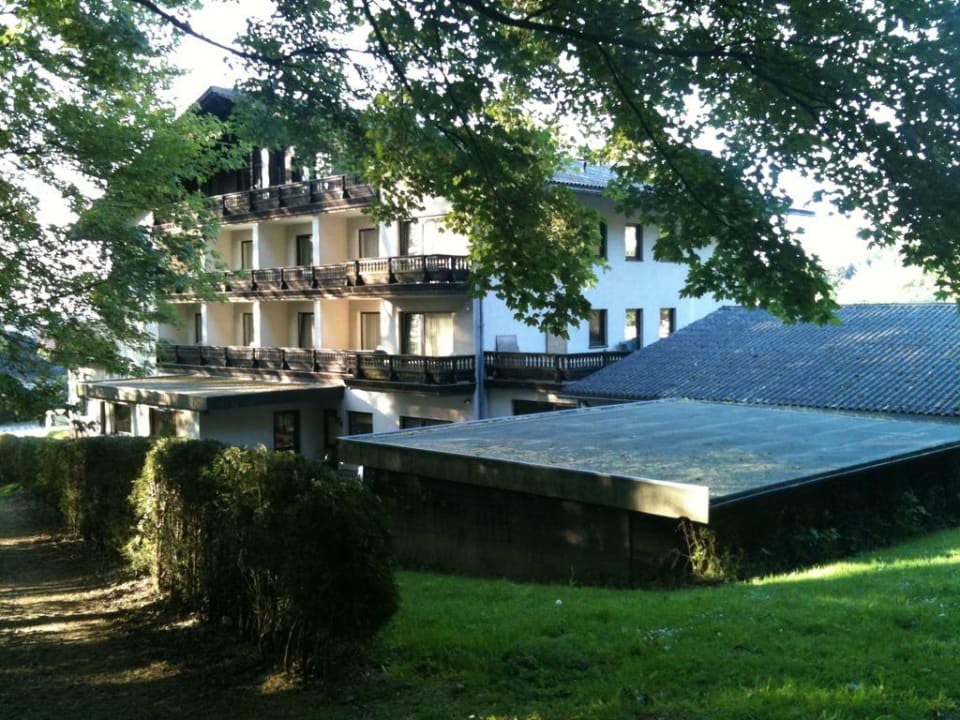 Blick vom Wald aus Landhotel Kristall