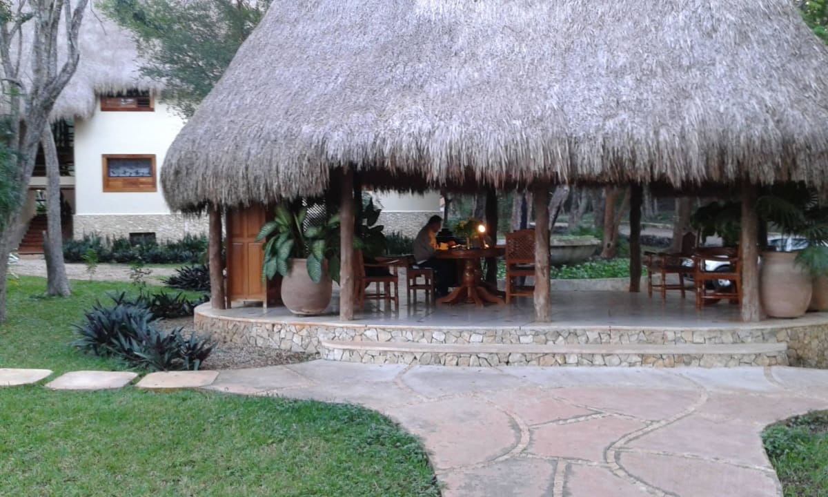 Offene Rezeption Hotel The Lodge at Uxmal