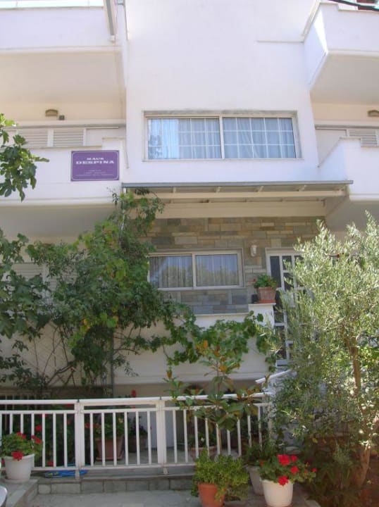 Das Haus Despina von Hinten. Der Eingang Haus Despina