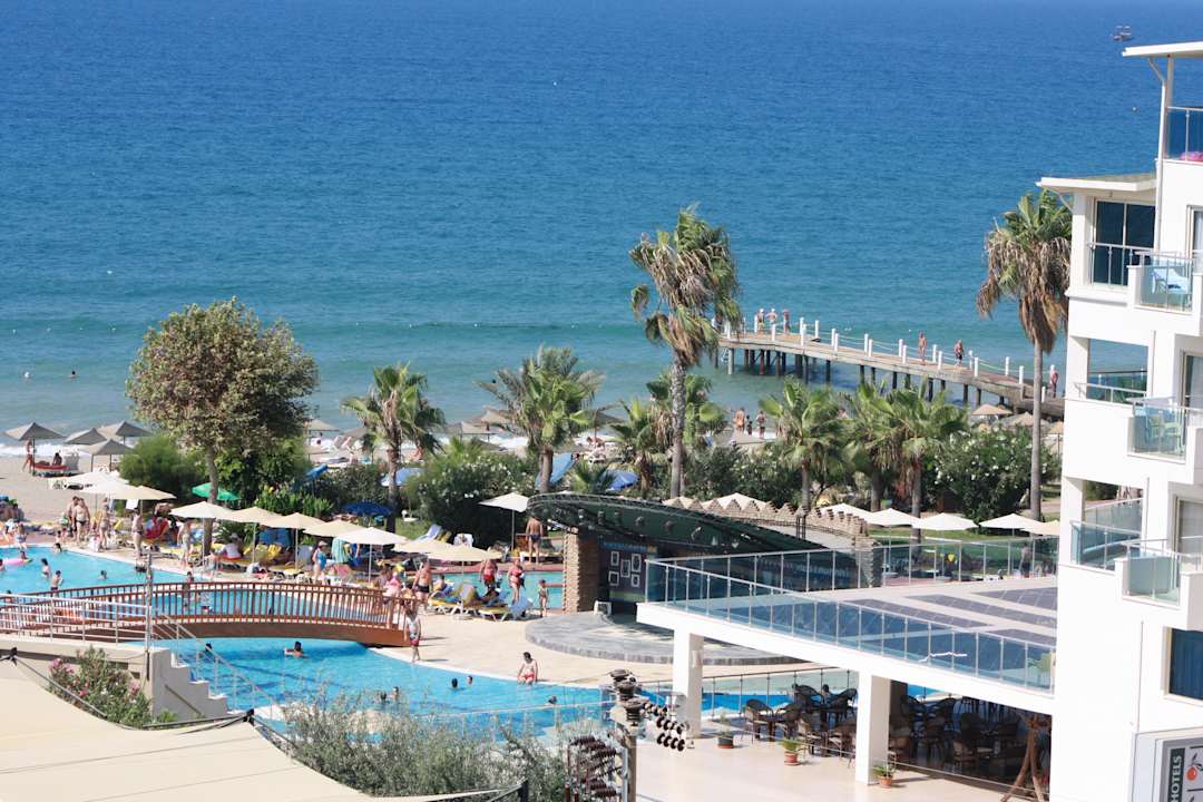 Ausblick vom Balkon Hotel Royal Garden Beach