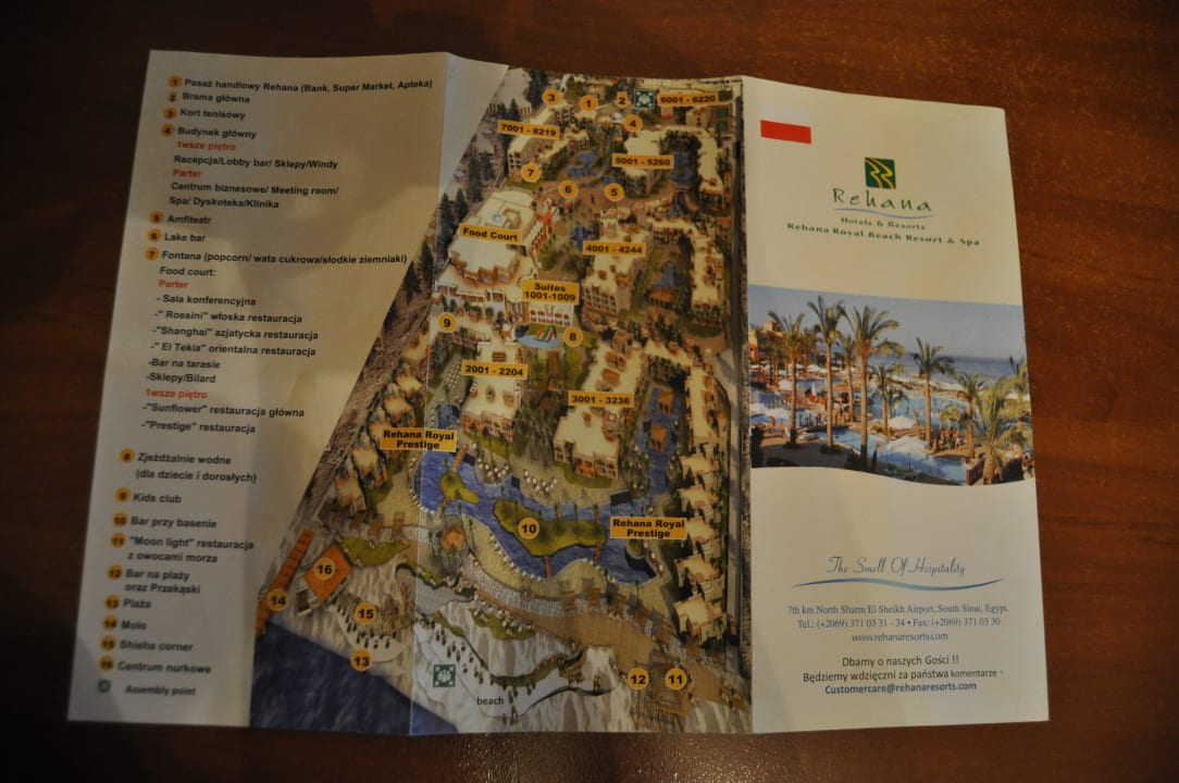 Orientacyjna mapka hotelu Rehana Royal Beach Resort Aqua Park & Spa