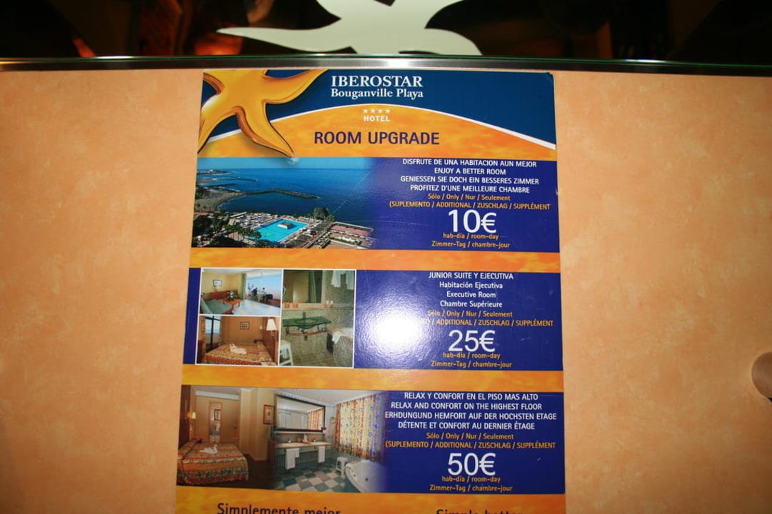 Plakat im Aufzug Iberostar Waves Bouganville Playa