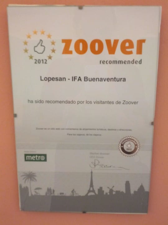 Zertifikate und Auszeichnungen zu Recht Abora Buenaventura by Lopesan Hotels