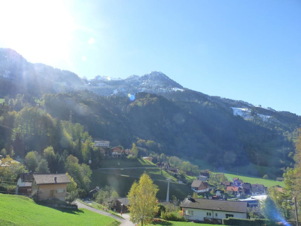 Ausblick vom Balkon Sporthotel Knobelboden