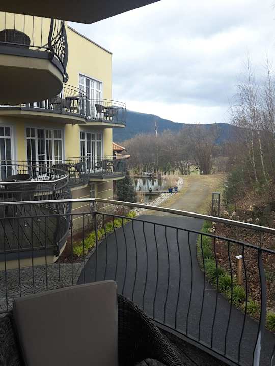 Blick vom Hotelzimmer Spirit & SPA Hotel Birkenhof am Elfenhain