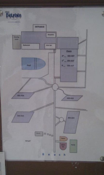 Plan hotelu Delfina Tropic Beach
