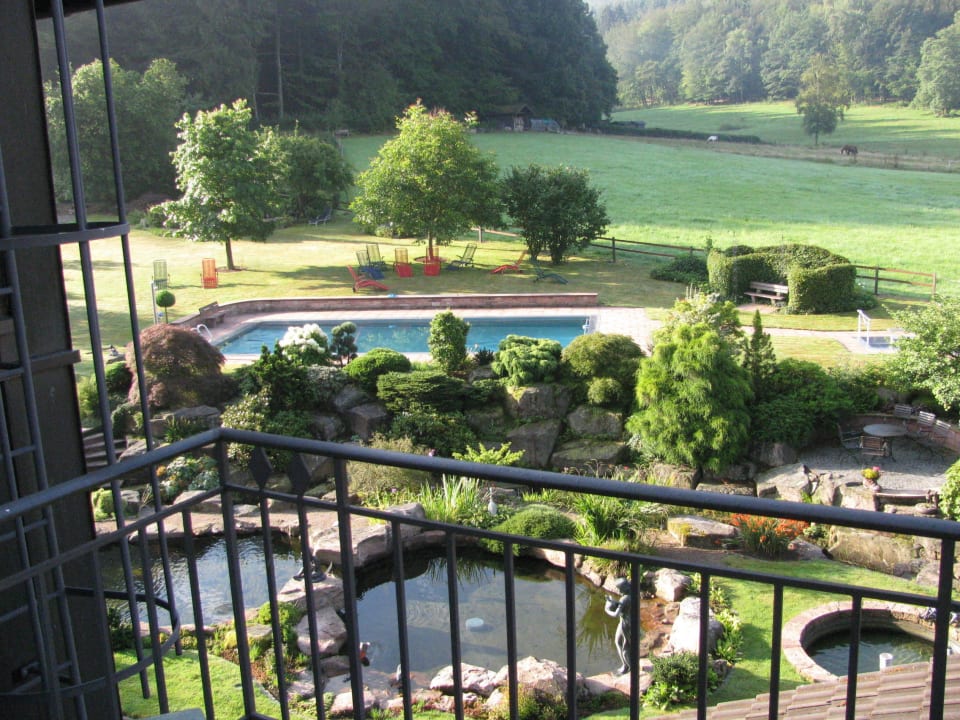 Balkon zum Garten Pension An der Kahlquelle