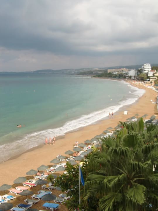 Blick auf den Strand Aska Hotel Just in Beach