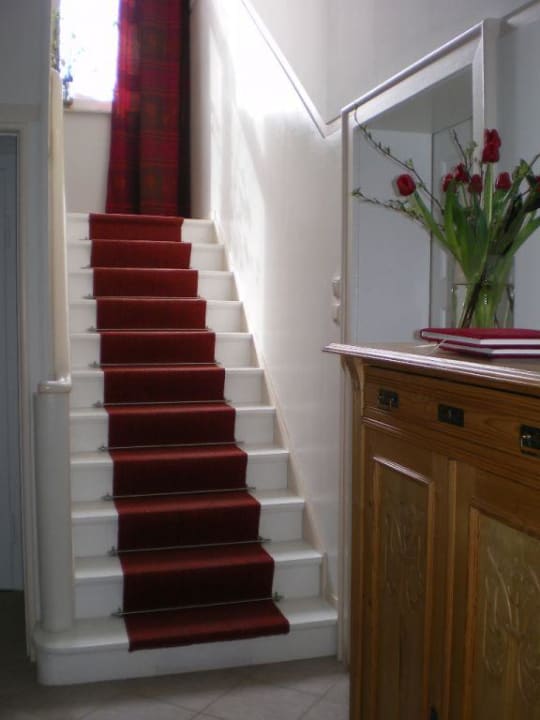 Treppe zum Frühstücksraum Pension Villa am Park