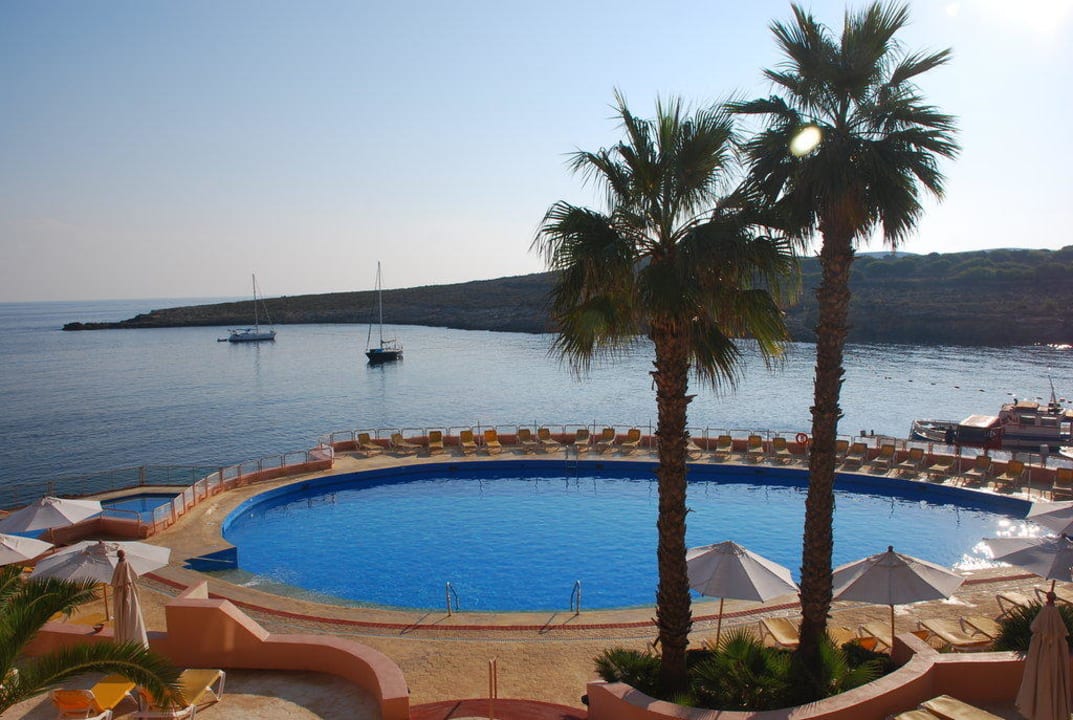 Blick vom Balkon Comino Hotel & Bungalows