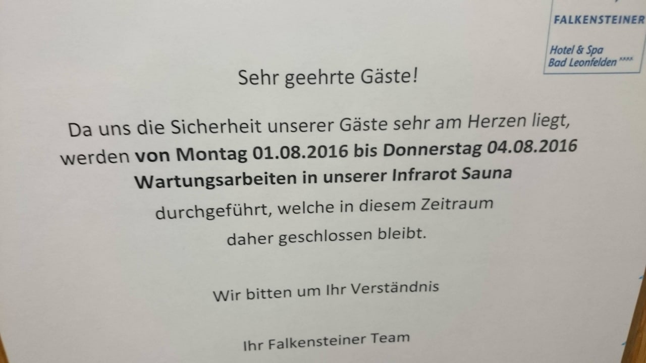 Leider, leider Falkensteiner Hotel Bad Leonfelden