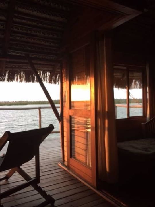 Sliding doos open your room onto big patio Hotel Flamingo Bay Water Lodge