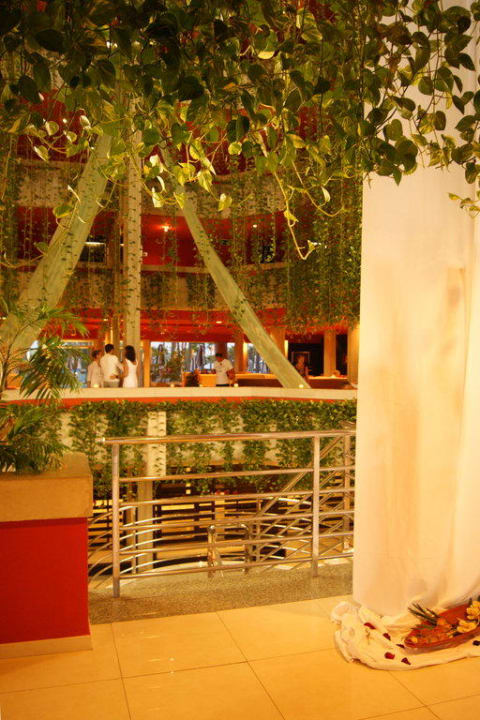 Chill out Abend, Deko vorm Eingang Hipotels Mediterraneo