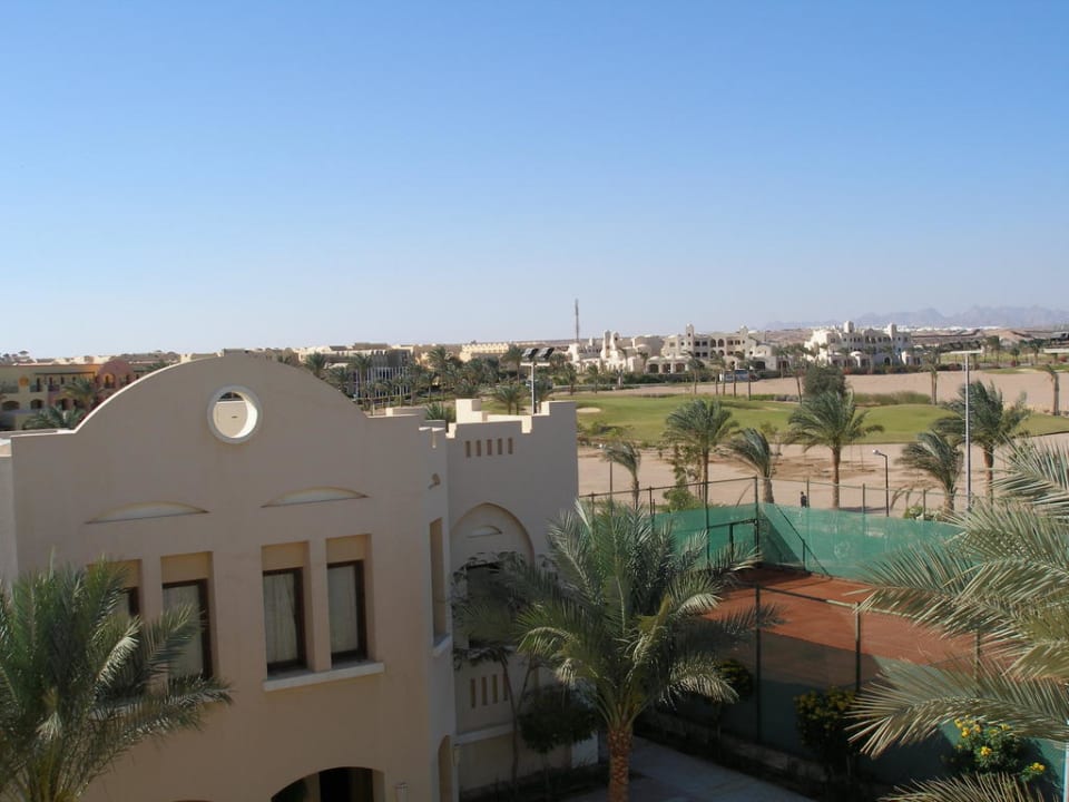 Blick vom Zimmerbalkon Hotel JAZ Makadi Star & Spa