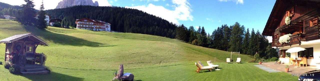 Chalet Pra Ronch mit Langkofel im Hintergrund Mountain Chalet Pra Ronch