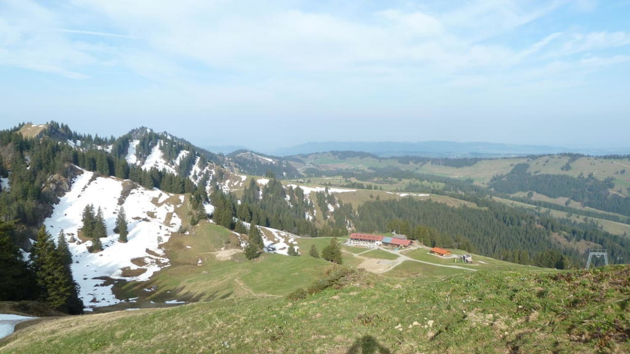 Falkenhütte von oben Berggasthof Falkenhütte
