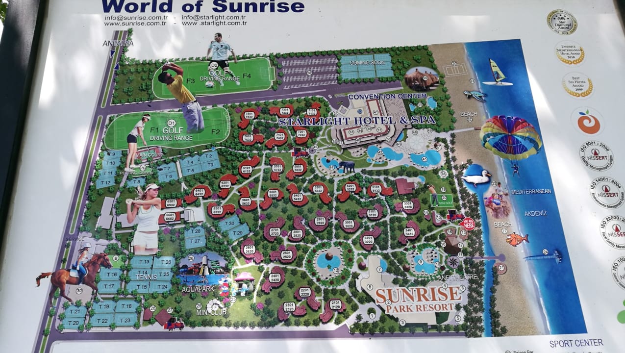 Plan der gesamten Anlage Starlight Resort Hotel