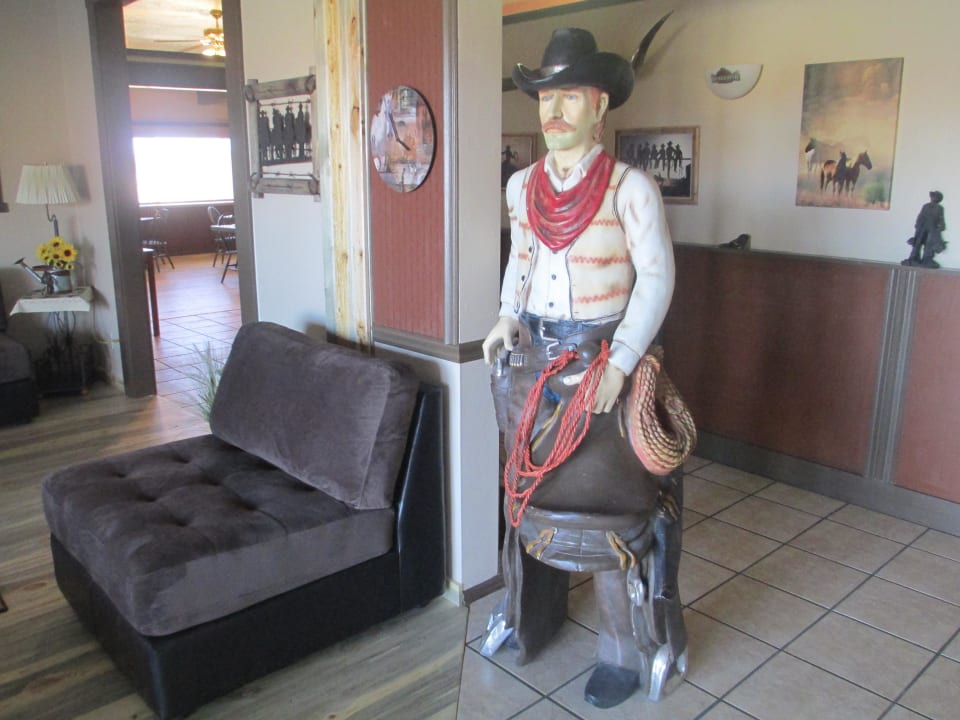 Our cowboy is ready to great you Broken Spur Inn & Steakhouse