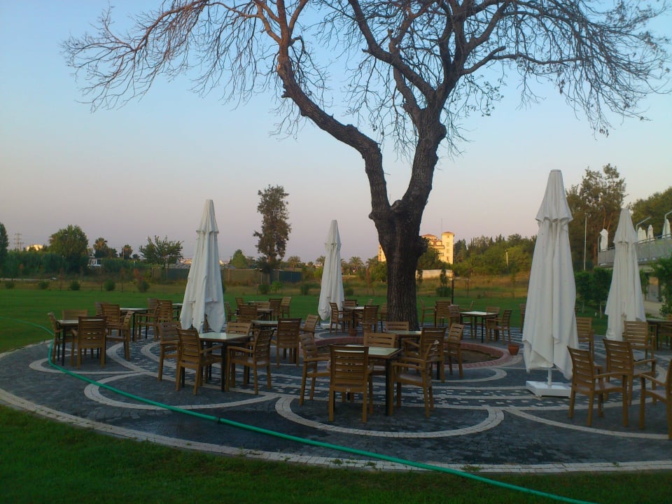 Sitzgelegenheiten unter dem Sportpool Club Sidelya Hotel