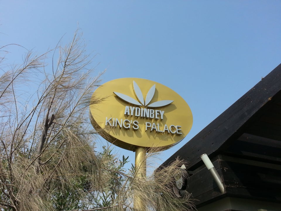 Hotelschild Strandseite Aydinbey Kings Palace & Spa