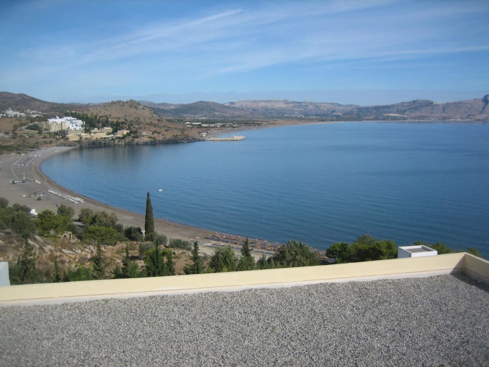Ausblick vom Balkon Lindos Mare, Seaside Hotel