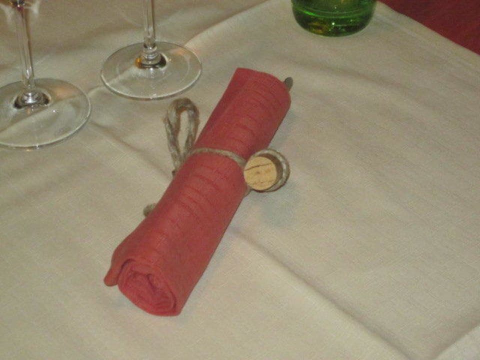 Serviette mit Korken Locanda Zacco