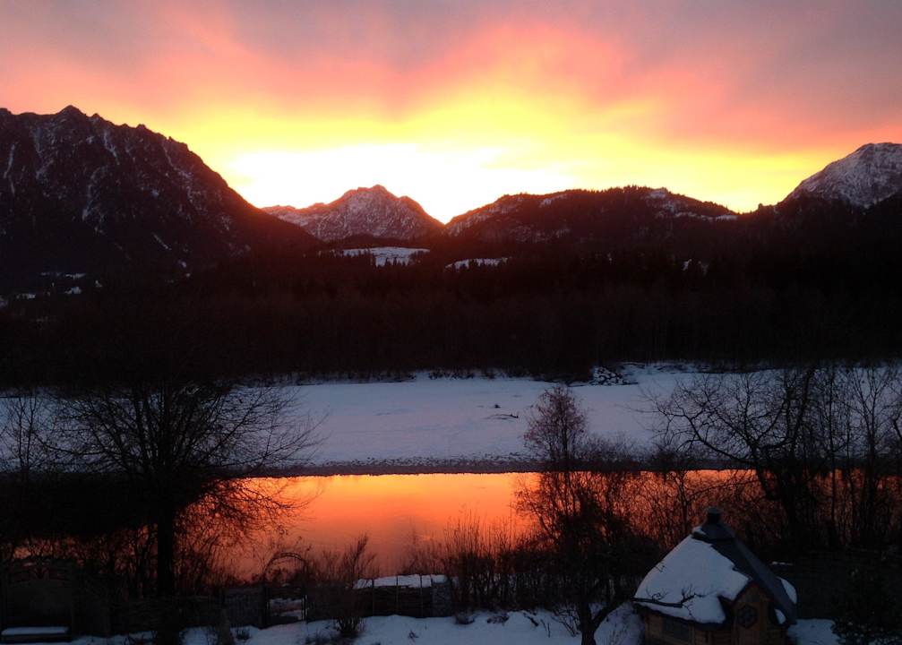 Abendstimmung Pension beim Krümmling