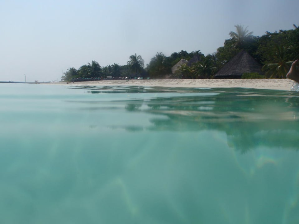 Die Südseite aus der Wasserperspektive Kuredu Island Resort & Spa
