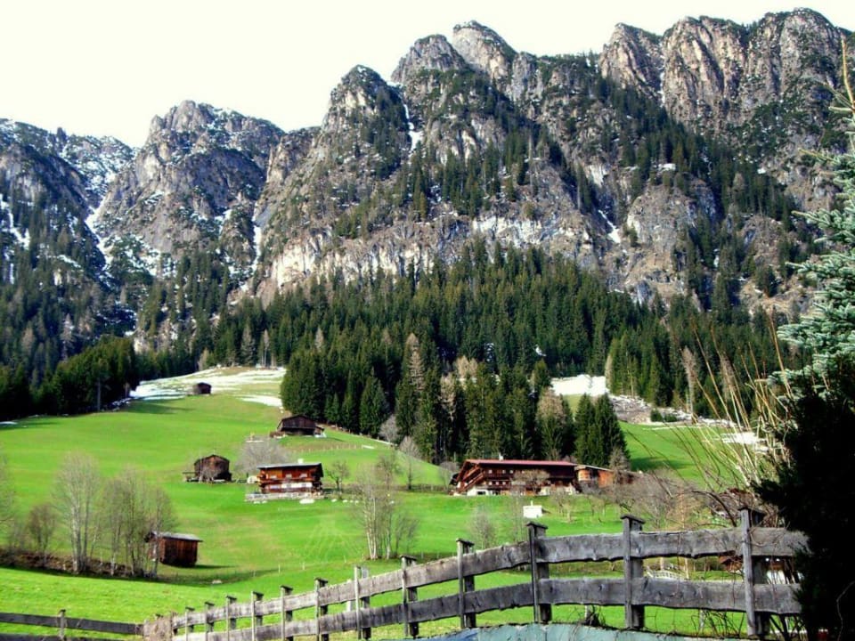 Blick auf die Berge hinter dem Hotel Alphof Hotel Alphof Alpbach