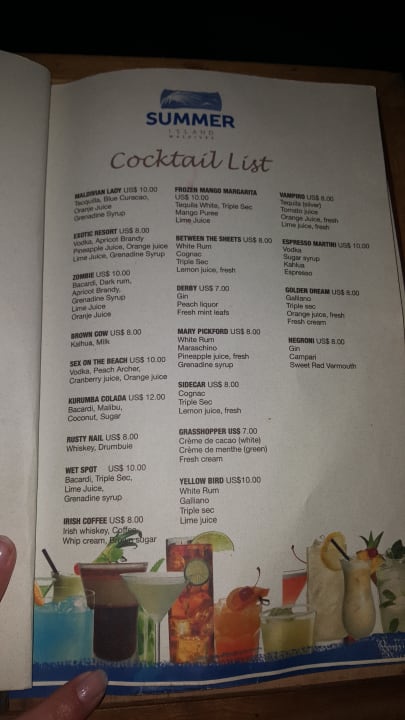 Getränke Summer Island Maldives