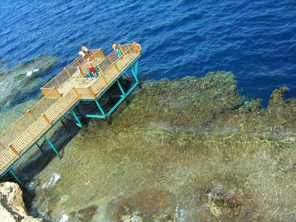 Sicht vom Hotel Restaurent auf das Haus- Riff The Grand Hotel Sharm El Sheikh