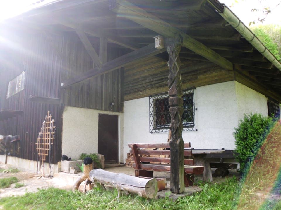 Unser Zuhause für eine Nacht, die Hütte. Tigerhill-Ranch-Norikerhof
