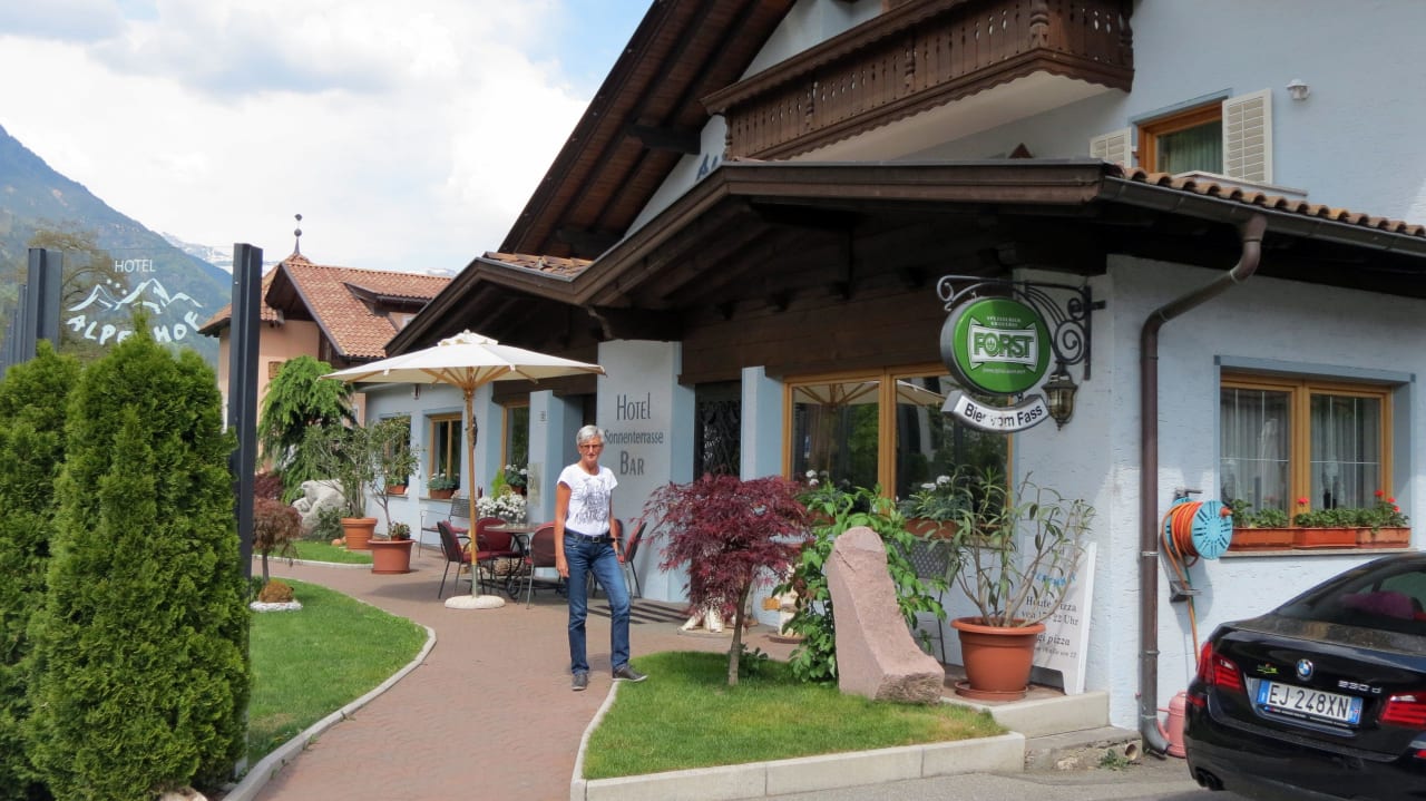 Eingang Alpenhof Lodge Passeiertal