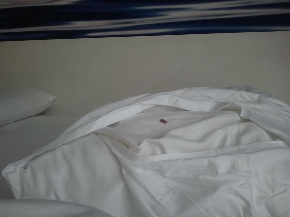 Getrockneter Blutfleck auf dem Kissen Pestana Berlin Tiergarten