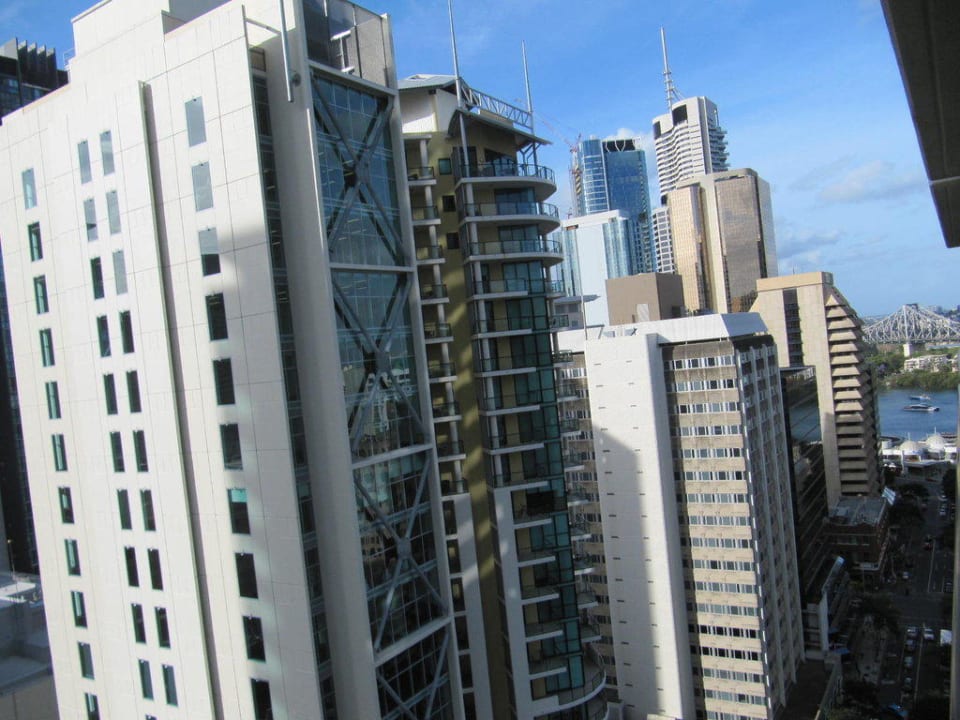 Aussicht vom Balkon Oaks Brisbane River City Suites