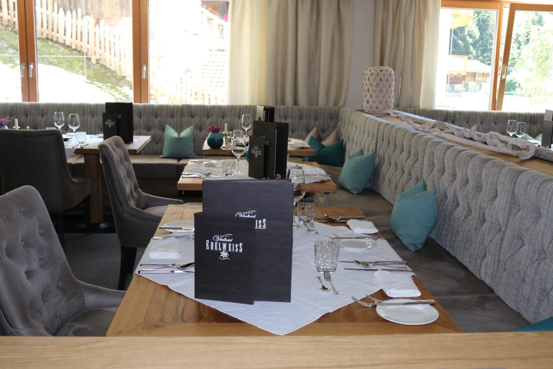 Unser Tisch im Restaurant Vitalhotel Edelweiss
