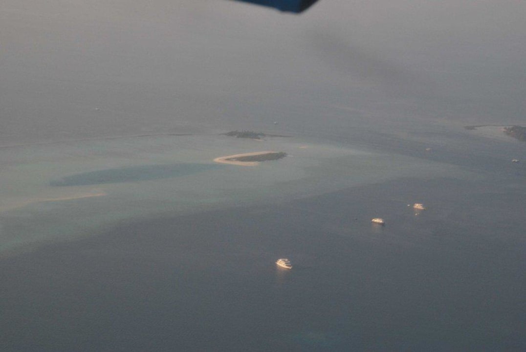 Landeanflug Kuramathi Maldives