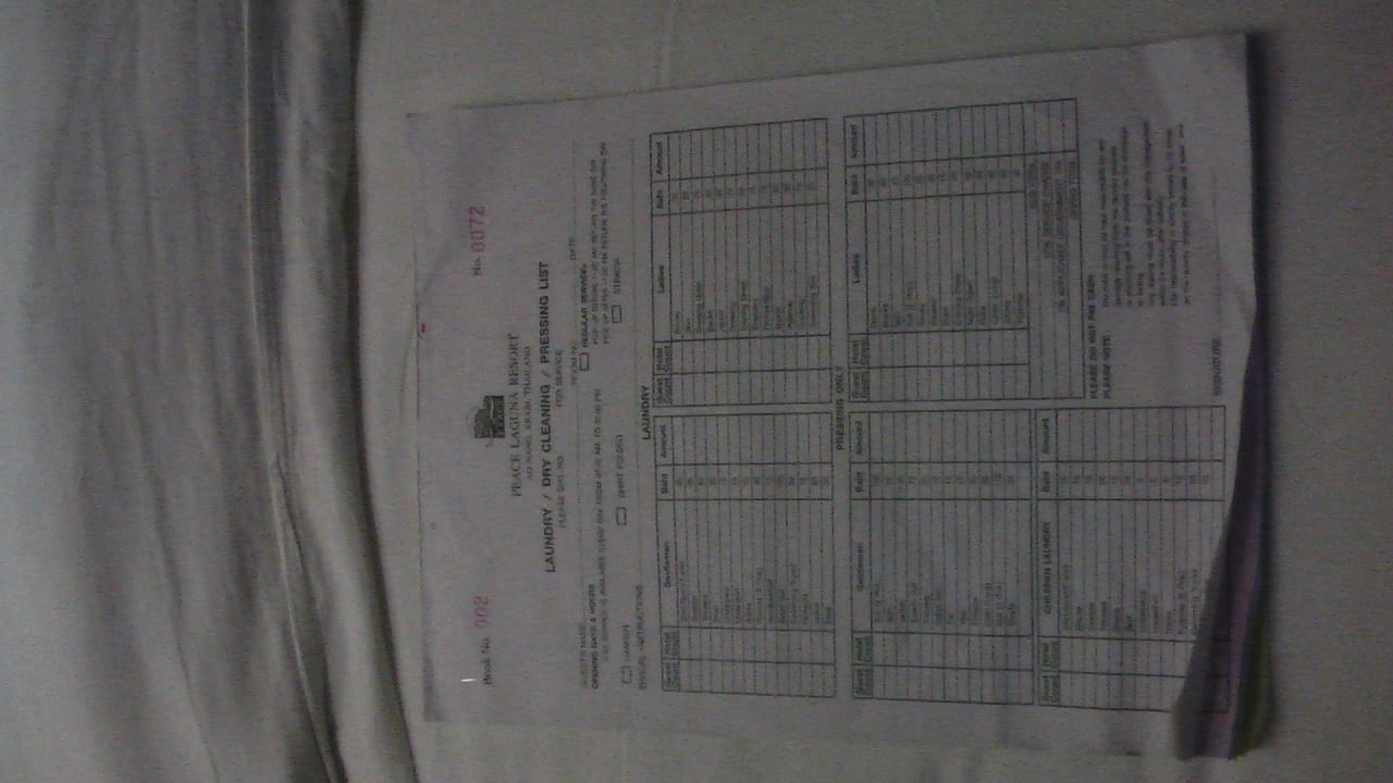 Laundry - Wäschepreise Peace Laguna Resort and Spa