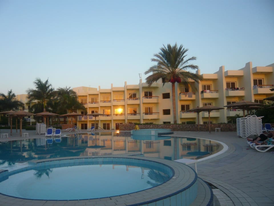 Sonnenaufgang am Pool Palm Beach Resort